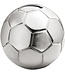 Zilverstad Fussball Spardose 8,5 x 8,5 x 8 cm silberfarben | Gratis Gravur