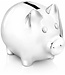 Zilverstad Pig 10 x 7 x 8 cm silver-coloured money box | Free engraving