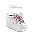 Zilverstad Shoe with coloured laces silver-coloured money box | Free engraving