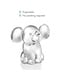 Zilverstad Sitting Elephant money box