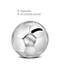 Zilverstad Fussball Spardose 8,5 x 8,5 x 8 cm silberfarben | Gratis Gravur