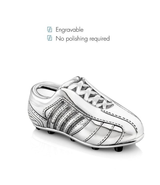 Zilverstad Mini Football Boot silver-plated money box | Free engraving