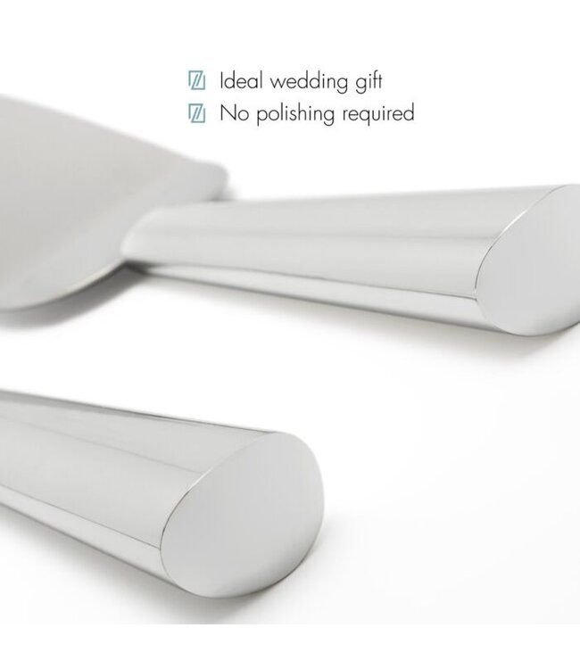 Zilverstad Smooth cake server with knife