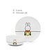 Zilverstad Miffy Geschirr 6-teilig Porzellan und Edelstahl | Gratis Gravur