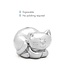 Zilverstad Katze Spardose 9,3 x 7,5 x 8,1 cm silberfarben | Gratis Gravur