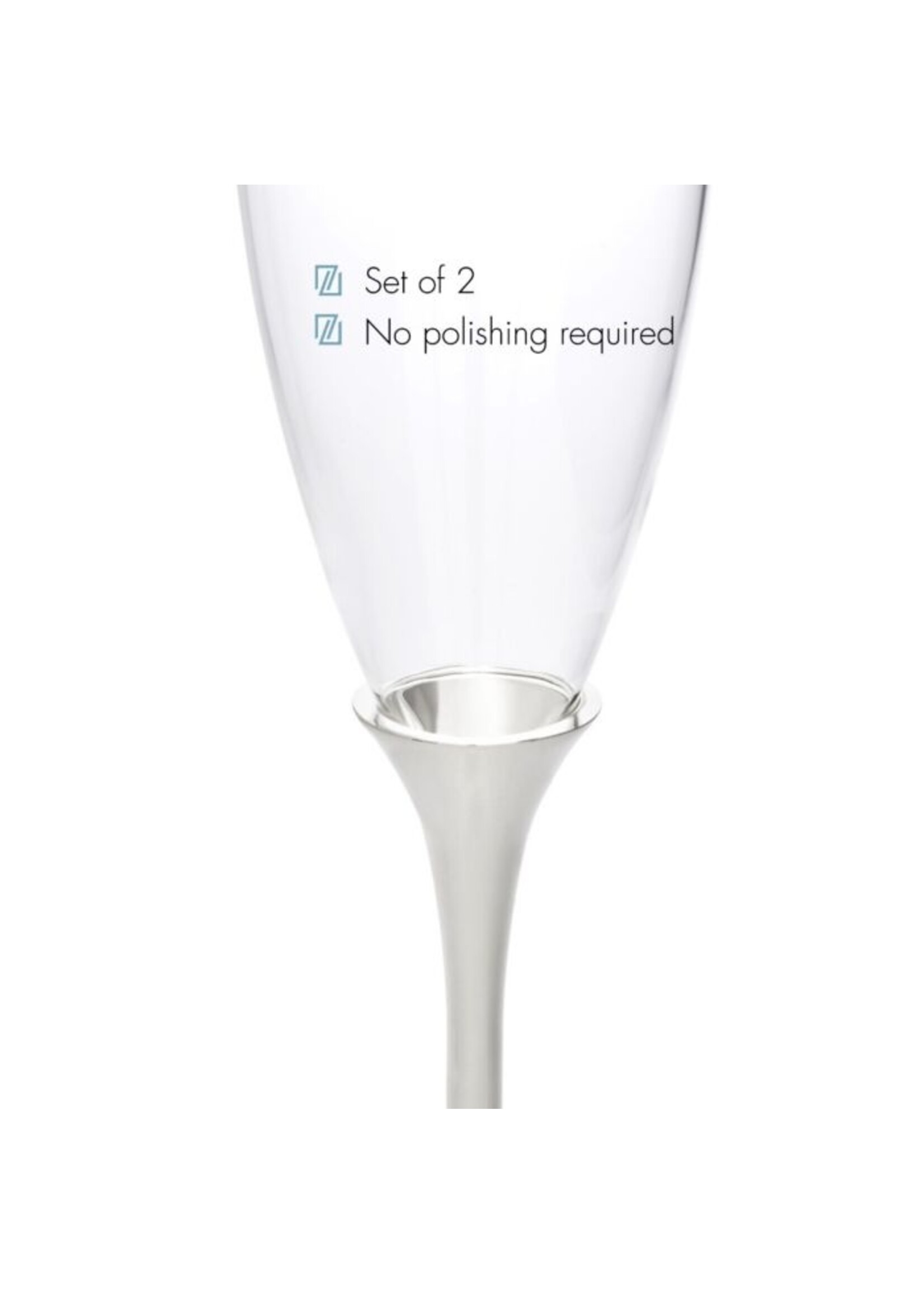 Zilverstad Zilverstad Champagnerglaeser Smooth 2er-Set