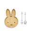 Zilverstad Miffy Kinderbesteck mit Bambusteller
