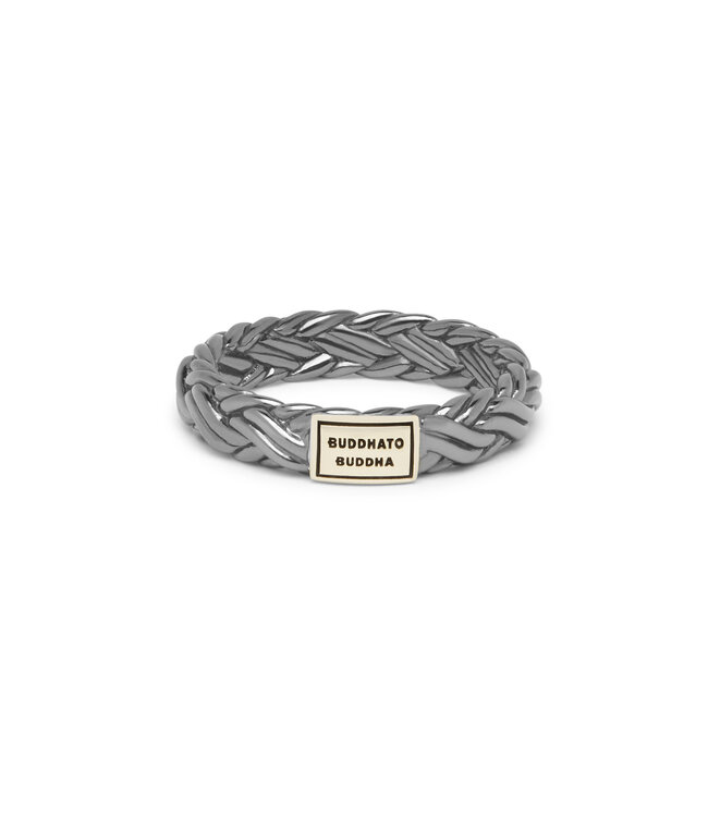 Exclusieve Katja XS Ring Black Rhodium Shine Goud 14kt van 925 Sterling Zilver – Gratis Gravure