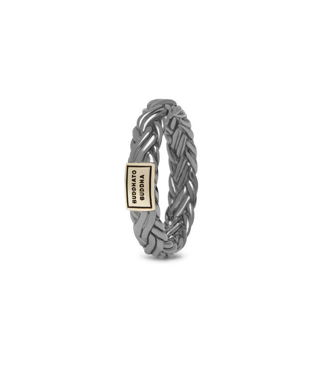 Exclusieve Katja XS Ring Black Rhodium Shine Goud 14kt van 925 Sterling Zilver – Gratis Gravure