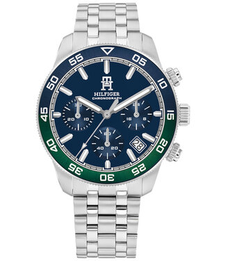 TH85 TH1792185 men's watch chronograph stainless steel blue 41mm