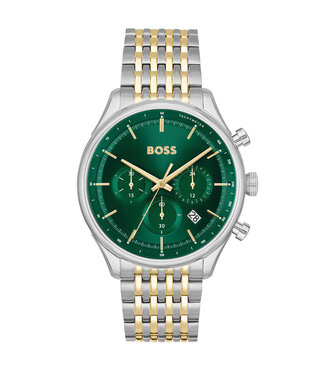 Boss Men's chronograph stainless steel two-tone Gregor 45mm