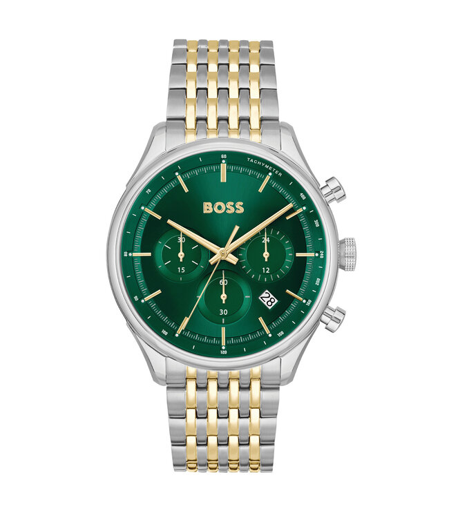 Men's chronograph stainless steel two-tone Gregor 45mm