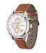 Grand Prix men's watch chronograph leather brown 44mm