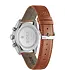 Grand Prix men's watch chronograph leather brown 44mm