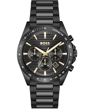 Boss Heren Staal Zwart Strike Chronograaf 41mm