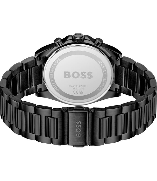 Heren Staal Zwart Strike Chronograaf 41mm