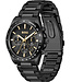 Heren Staal Zwart Strike Chronograaf 41mm