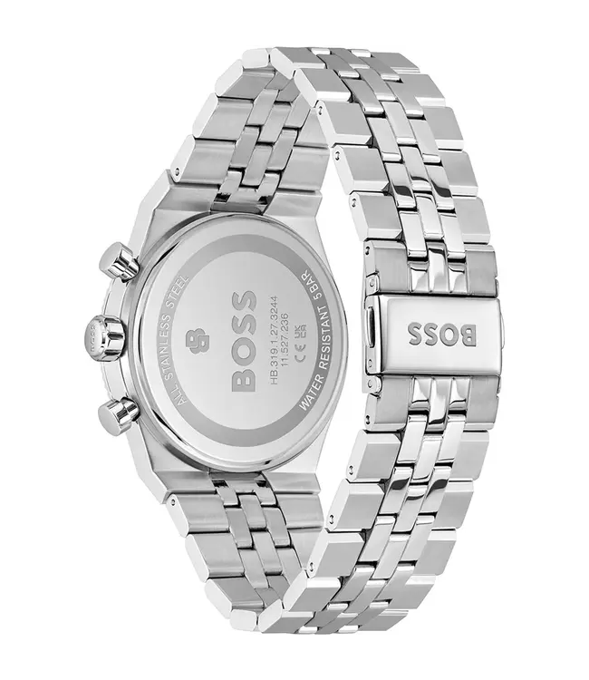 Candor Prime men's watch chronograph stainless steel black 41mm