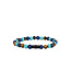 AZE Jewels Mount Sinai - 6mm - Armband in Edelsteine, Silber, blau, Rocks