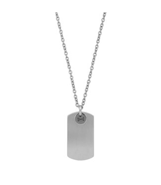 Necklace Dogtag Plate - Inox (70+10cm)