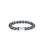 AZE Jewels Grays peak - 8mm - Armband in Edelsteine, Silber, grau, Rocks