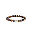 AZE Jewels Rocky Mountains - 8mm - Armband in Edelsteine, Silber, braun, Rocks