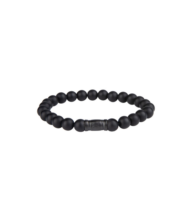 AZE Jewels Black Elk Peak - 8mm - Armband in Edelsteine, Silber, schwarz, Rocks