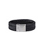 AZE Jewels Vast Iron Jack Black - armband in leer, 316L edelstaal, zwart, Adventure