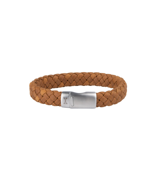 AZE Jewels Iron Jack Noyer - Armband in Leder, 316L-Edelstahl, braun, Adventure