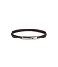 AZE Jewels Iron Single String Brown - bracelet in leather, 316L stainless steel, brown, Adventure