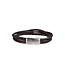 AZE Jewels Iron Four String Brown - bracelet in leather, 316L stainless steel, brown, Adventure