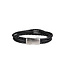 AZE Jewels Iron Four String Black - Armband in Leder, 316L-Edelstahl, schwarz, Adventure
