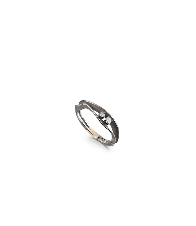 Cammilli Firenze Dune Collection Ring, 18Kt Dia ct. 0.1