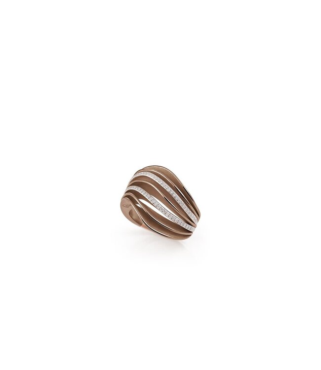 Velaa Waves Series Ring, 18Kt Dia ct. 0.21