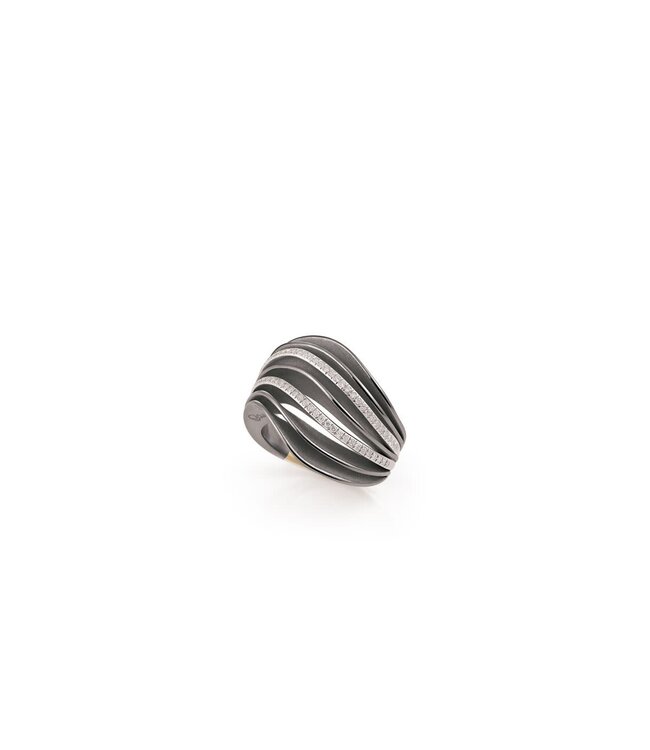 Velaa Waves Series Ring, 18Kt Dia ct. 0.21