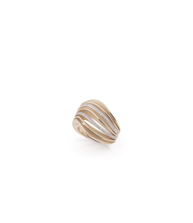 Velaa Waves Series Ring, 18Kt Dia ct. 0.21