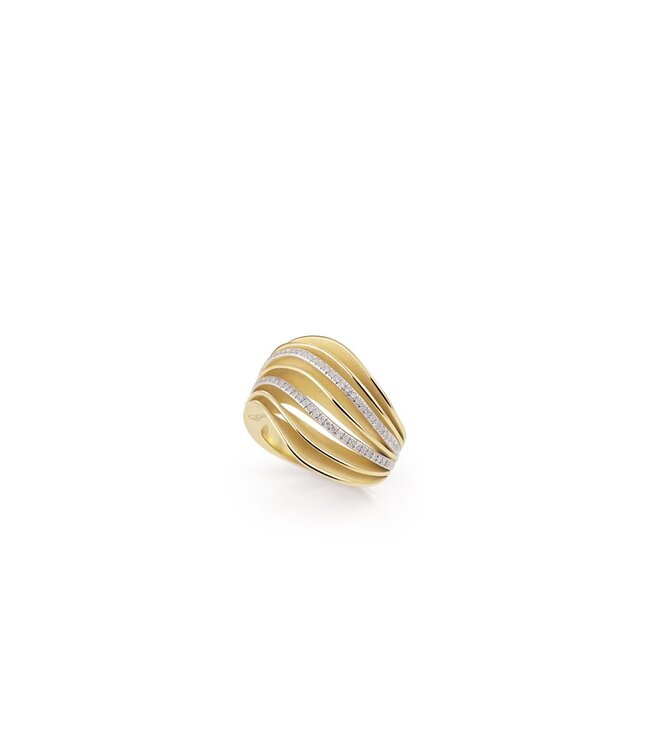 Velaa Waves Series Ring, 18Kt Dia ct. 0.21