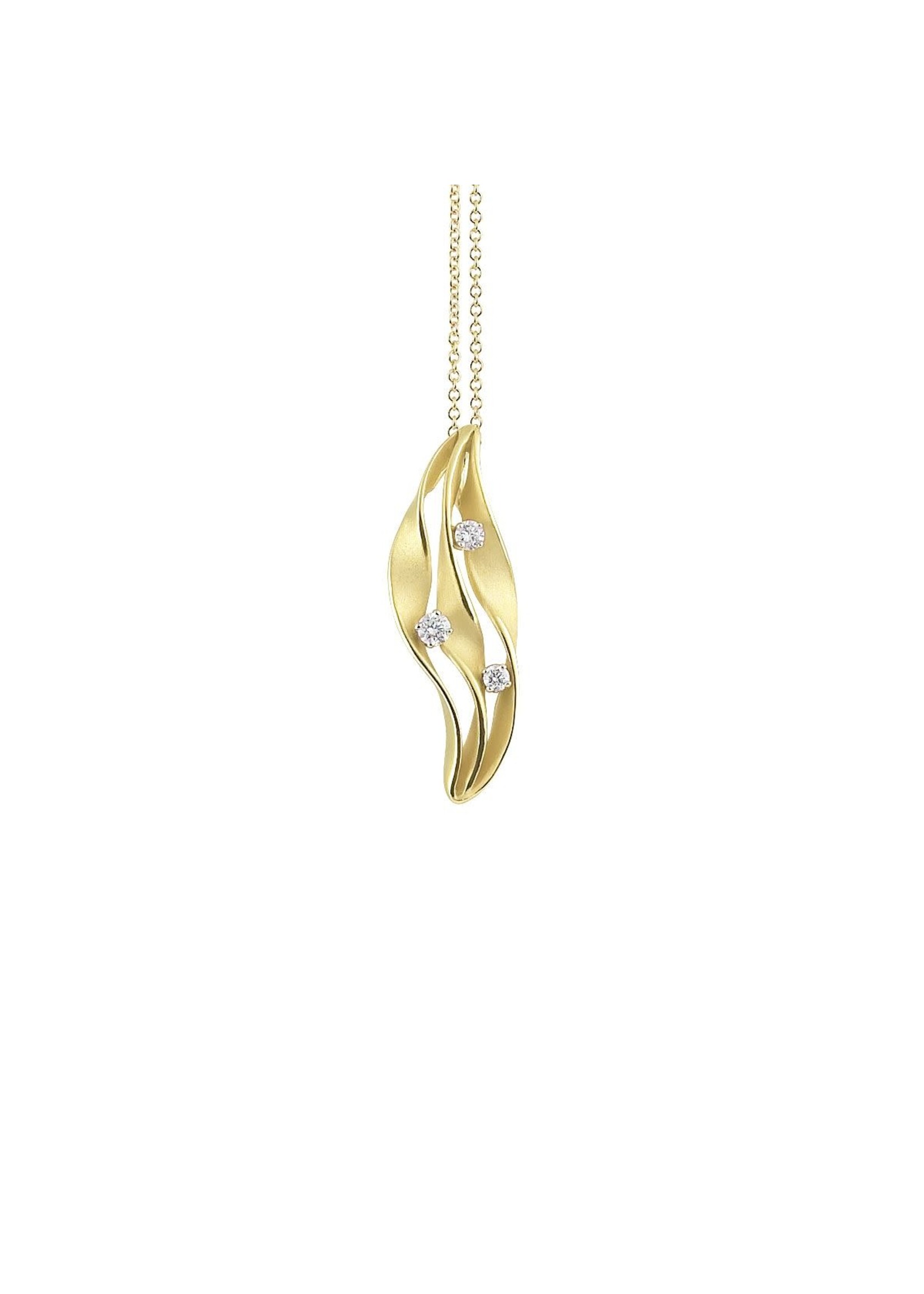 Cammilli Firenze Cammilli Firenze Dune Twist Collection Pendant, 18Kt Dia ct. 0.16