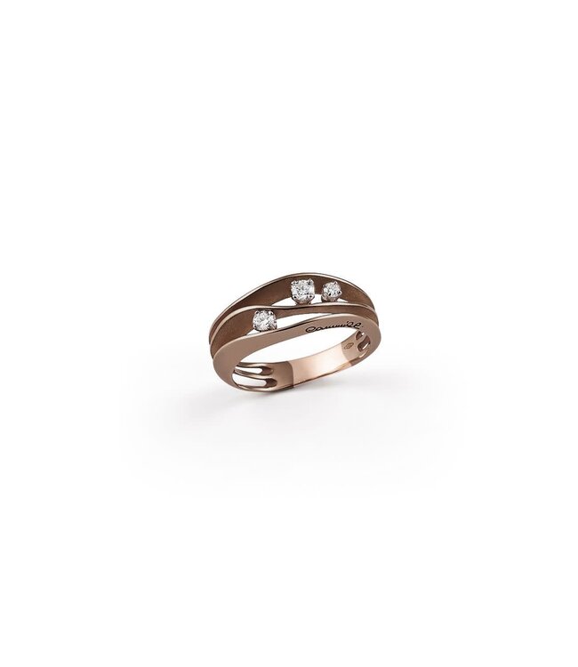 Cammilli Firenze Dune Collection Ring, 18Kt 3 Dia ct. 0.19