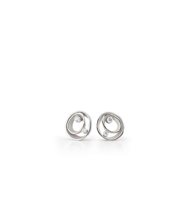 Cammilli Firenze Dune Collection Earrings, 18Kt 2 Dia ct. 0.18