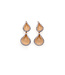 Goccia Collection Earrings, 18Kt Dia ct. 0.29 Orange Apricot Gold With Diamonds