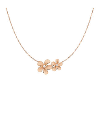 Cammilli Firenze Collier Cherry Bloom Pink Champagne gold dia 0.045ct