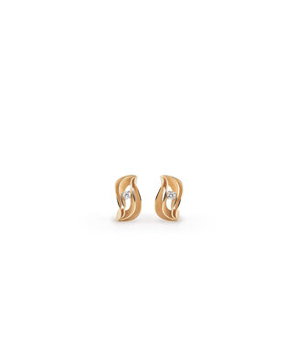 Cammilli Firenze Earrings Velaa Star Series 18kt Orange Apricot dia 0.12 ct