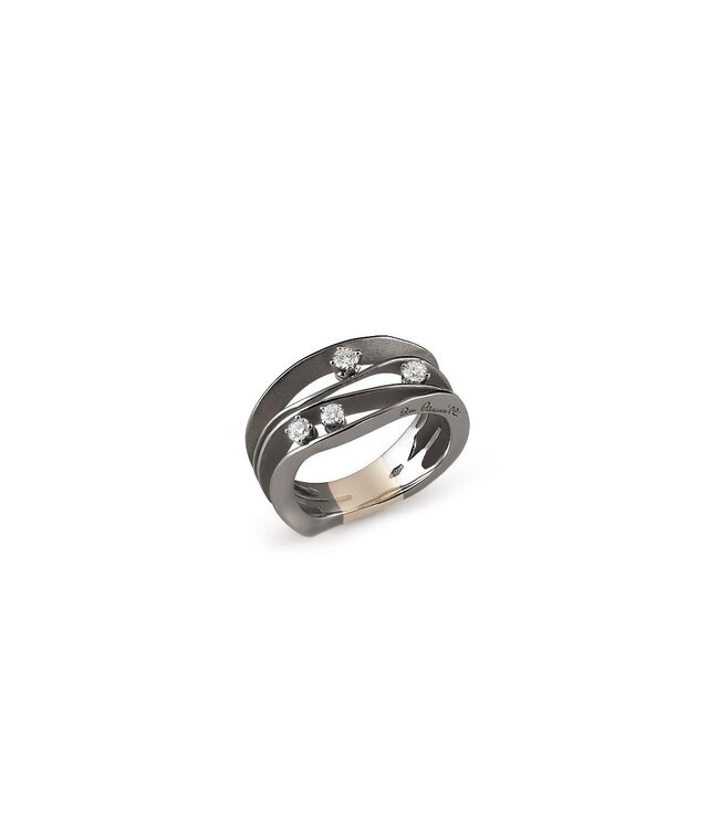 Cammilli Firenze Dune Collection Ring, 18Kt 4 Dia ct. 0.27