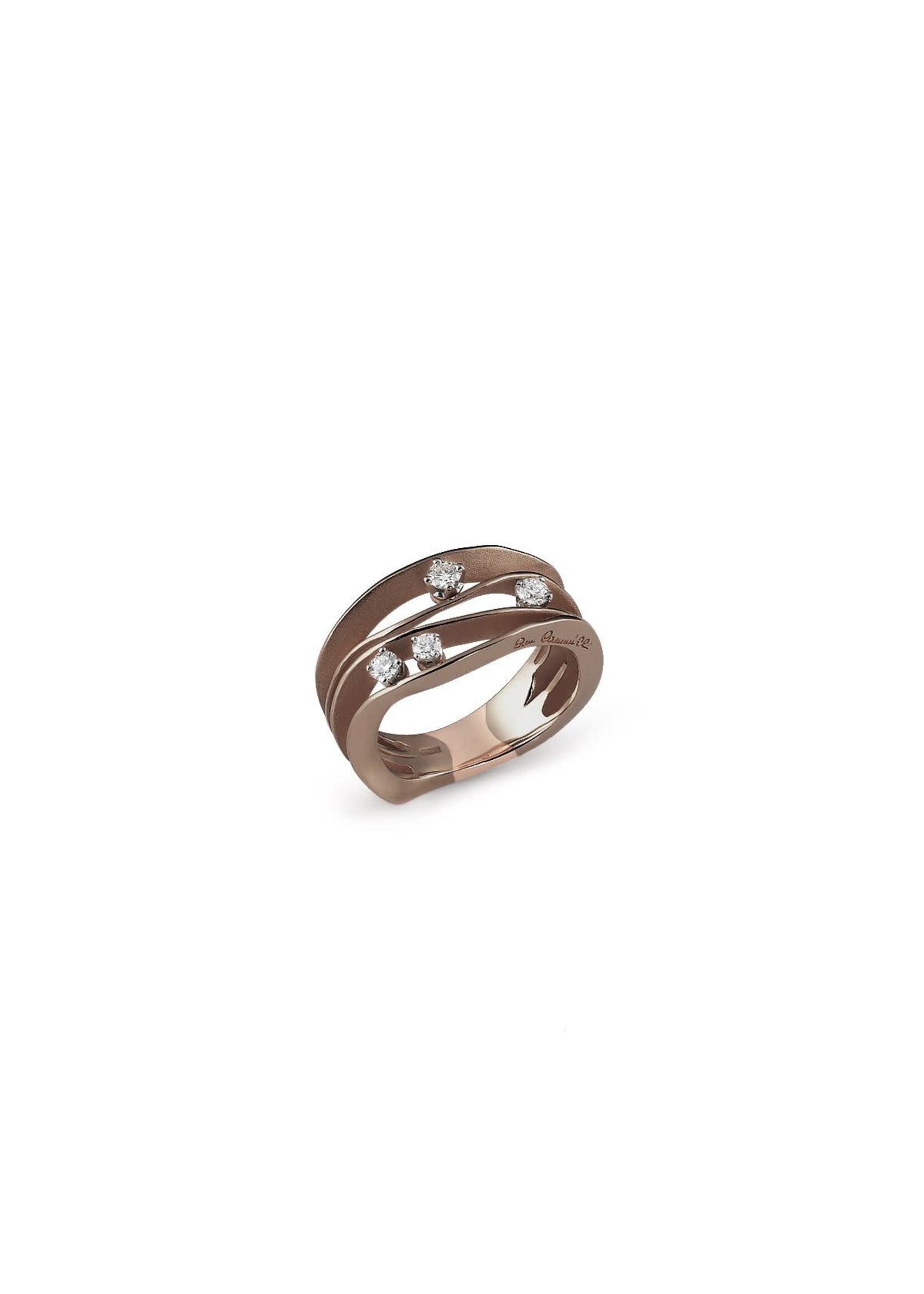 Cammilli Firenze Cammilli Firenze Dune Collection Ring, 18Kt 4 Dia ct. 0.27