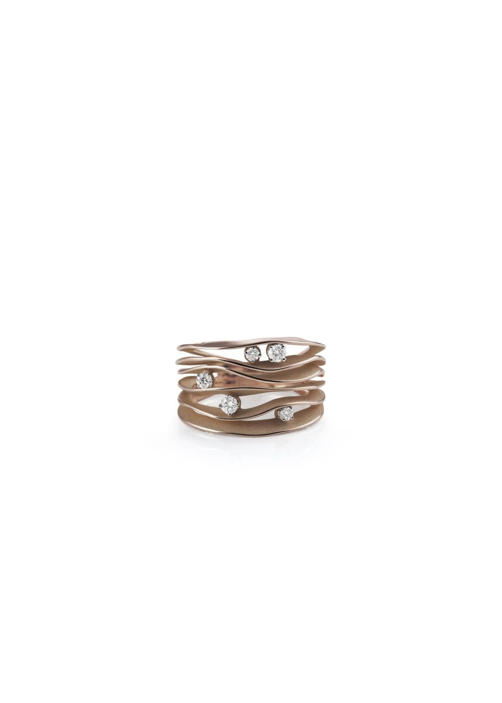 Cammilli Firenze Cammilli Firenze Dune Collection Ring, 18Kt 5 Dia ct. 0.28