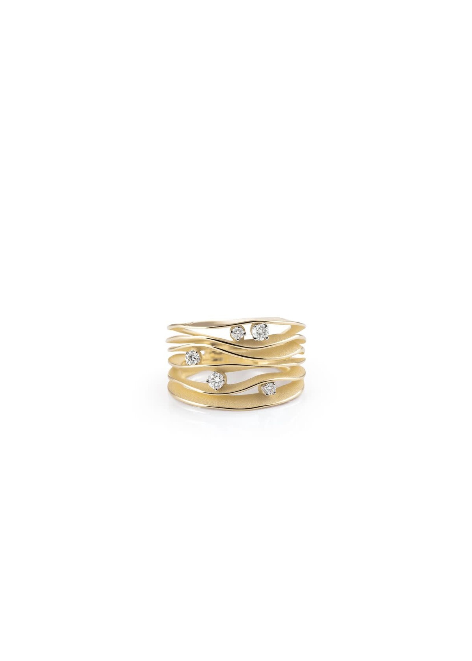 Cammilli Firenze Cammilli Firenze Dune Collection Ring, 18Kt 5 Dia ct. 0.28