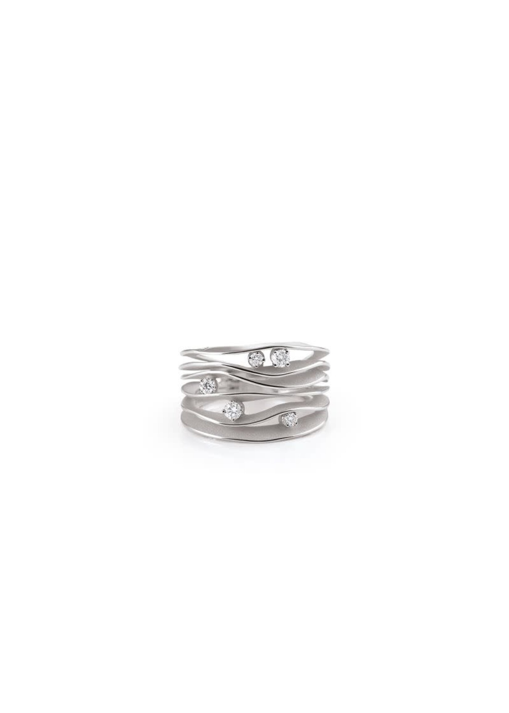 Cammilli Firenze Cammilli Firenze Dune Collection Ring, 18Kt 5 Dia ct. 0.28