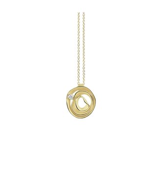 Cammilli Firenze Dune Pendant, 18Kt 1 Dia ct. 0.04