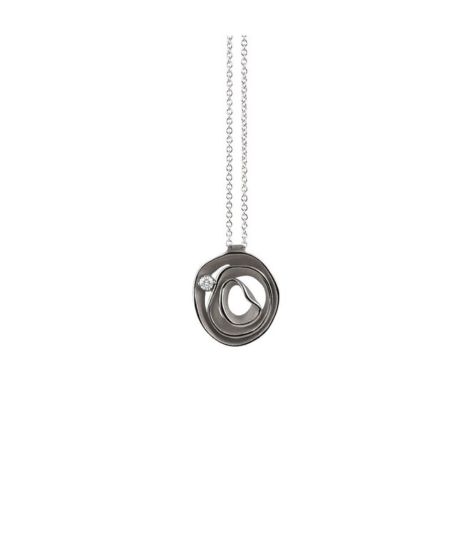 Cammilli Firenze Dune Pendant, 18Kt 1 Dia ct. 0.04